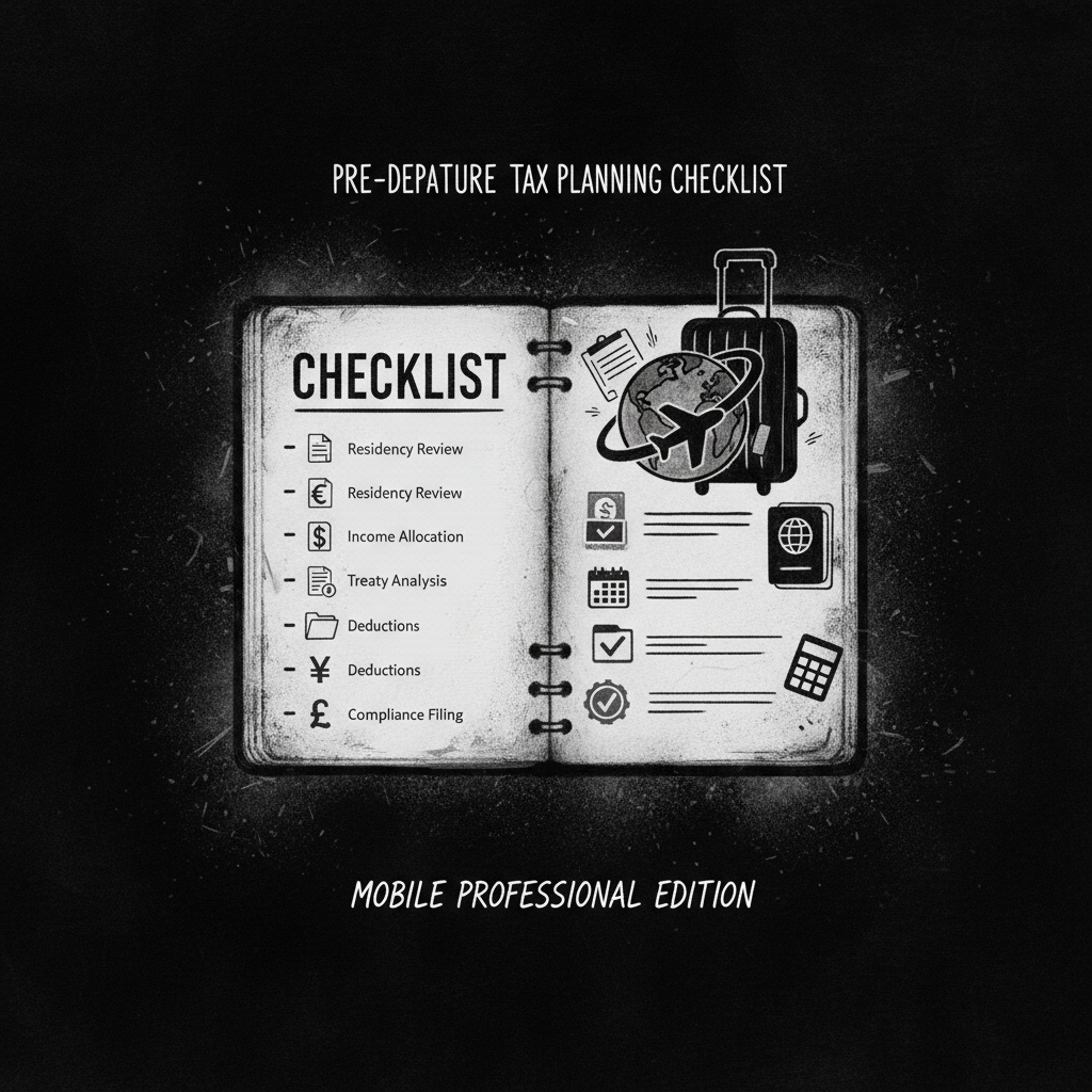 pre departure tax planning checklist