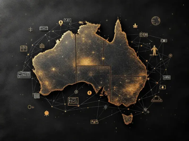 Australian landscape with financial overlay representing tax residency